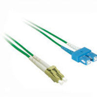 C2G 1M Lc/Sc Plenum-Rated Duplex 50/125 Multimode Fiber Patch Cable Fibre Optic Cable Green