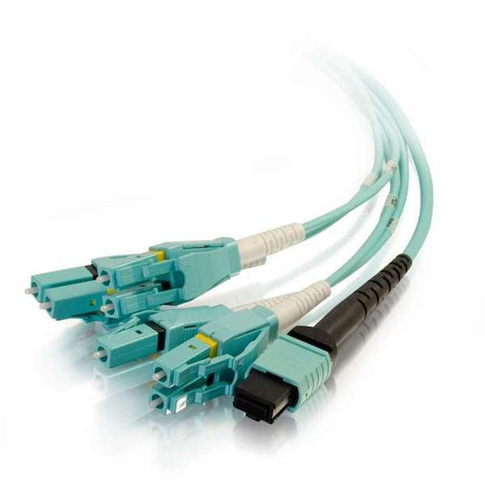 C2G 1M, Mpo/4Xlc Fibre Optic Cable Om4 Turquoise