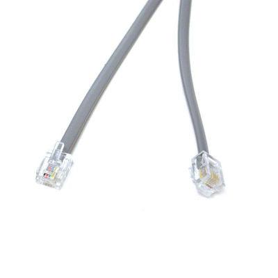 C2G 25Ft Rj12 6P6C Modular Cable Straight Networking Cable Grey 7.62 M