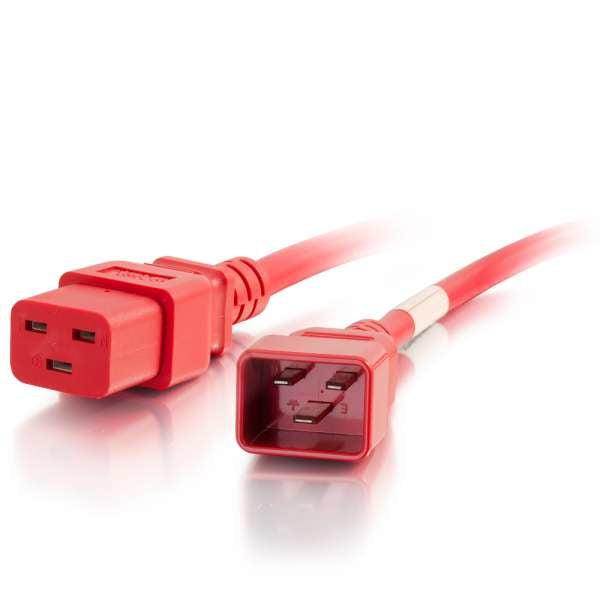 C2G 2Ft, Iec320C20/Iec320C19 Red 0.6 M C20 Coupler C19 Coupler