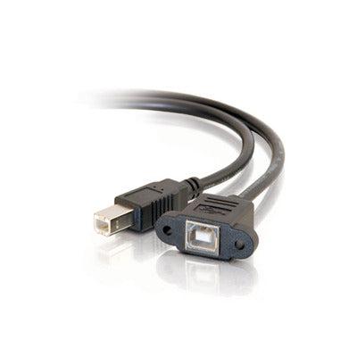 C2G 3Ft Usb 2.0 B Female To B Male Panel Mount Cable Usb Cable 0.91 M Usb B Black