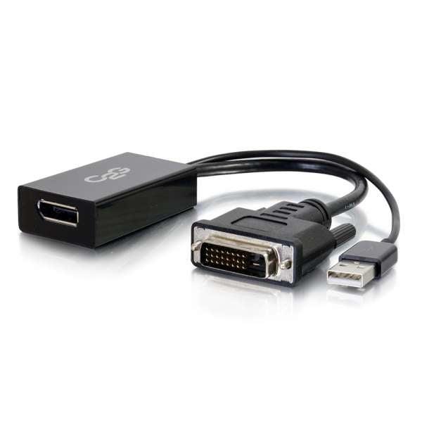 C2G 41379 Video Cable Adapter Dvi-D + Usb Displayport Black