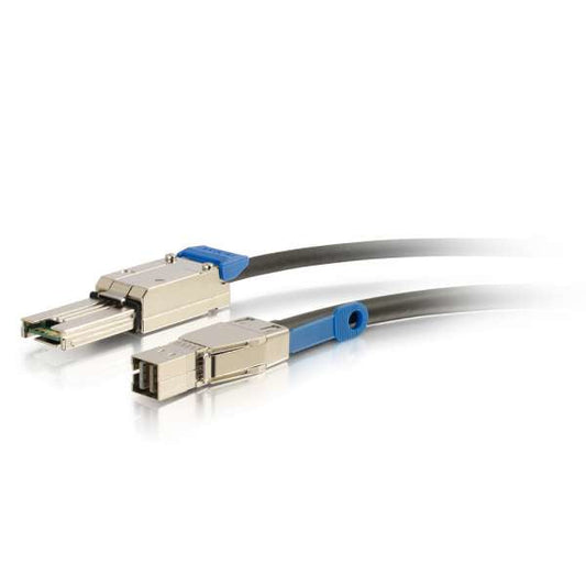 C2G 54254 Serial Attached Scsi (Sas) Cable 0.5 M Black, Metallic