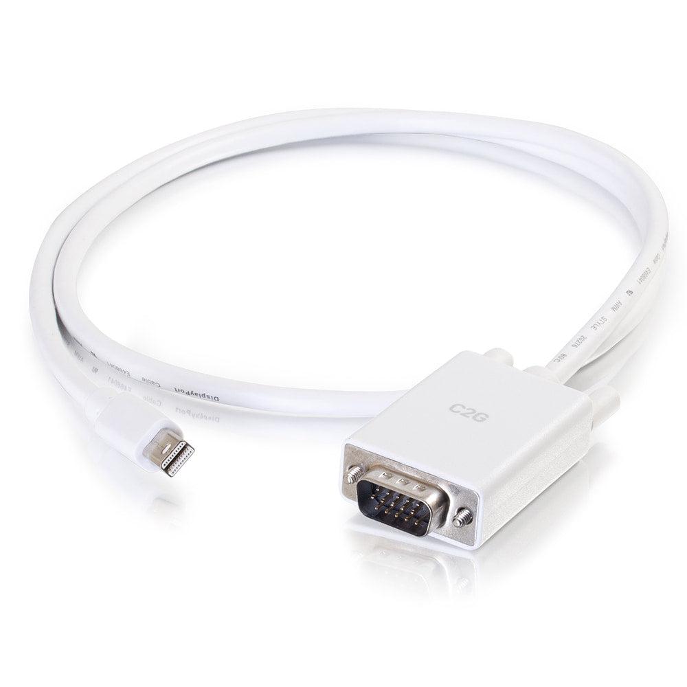 C2G 54680 Video Cable Adapter 1.8288 M Mini Displayport Vga (D-Sub) White