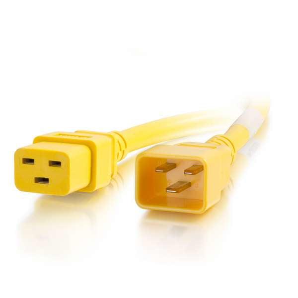 C2G 5Ft, Iec320C20/Iec320C19 Yellow 1.5 M C20 Coupler C19 Coupler