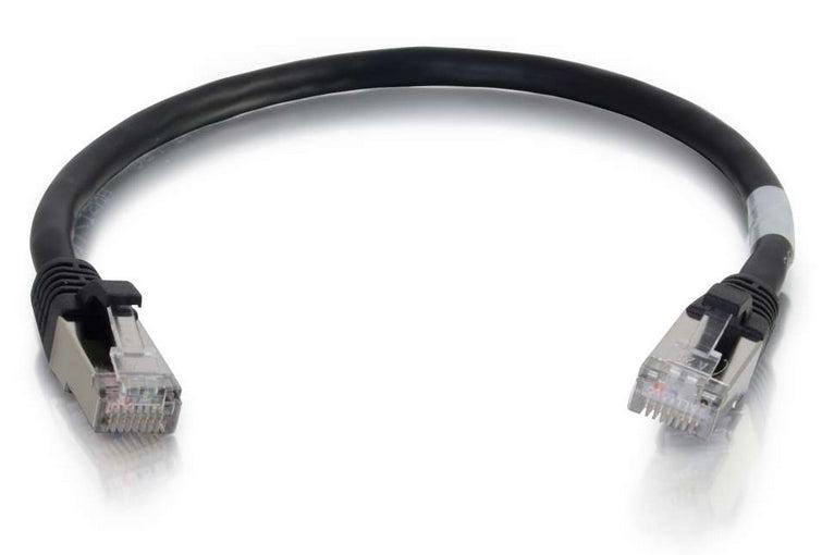 C2G 6" Cat6A Stp Networking Cable Black 0.15 M U/Ftp (Stp)