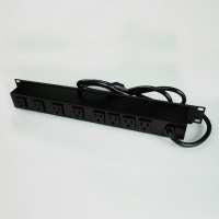 C2G 6Ft Wiremold Rack Mount 8-Outlet 120V/15A Lighted Switch Computer Grade Power Strip