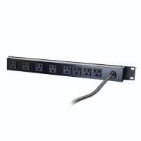 C2G 6Ft Wiremold Rack Mount 8-Outlet 120V/15A Lighted Switch Power Strip