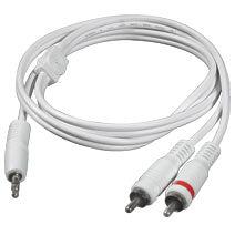 C2G 6Ft 3.5Mm Male To 2 Rca Type Male Audio Y-Cable - Ipod® White Audio Cable 1.8 M 2 X Rca