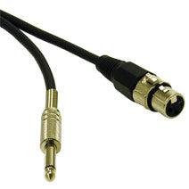 C2G 6Ft Pro- Xlr Female To 1/4In Male Audio Cable 1.8 M Xlr (3-Pin) 6.35Mm Black