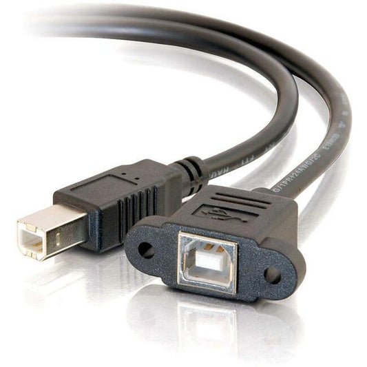 C2G 6In Panel-Mount Usb 2.0 B Female To B Male Cable