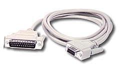 C2G Db9F To Db25M Hp Plotter/Laserjet Serial Cable 6Ft Printer Cable 1.83 M Beige