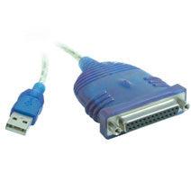 C2G Usb To Db25 Ieee-1284 Parallel Printer Adapter Cable 6Ft Printer Cable 1.83 M Blue