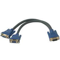 C2G Ultima Hd15M To Dual Hd15F Sxga Monitor Y-Cable 1Ft Vga Cable 0.3 M Vga (D-Sub)