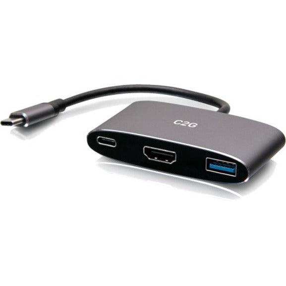 C2G Usb-C 3-In-1 Mini Dock With Hdmi, Usb-A, And Usb-C Power Delivery Up To 100W - 4K 60Hz