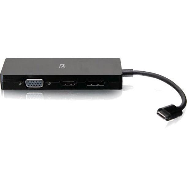 C2G Usb-C Multiport Adapter, 4-In-1 Video Adapter With Hdmi, Displayport, Dvi, & Vga - 4K 60Hz