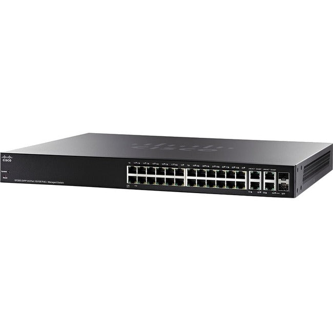 Cert Refurb Sf300-24P,P24Pt10 100Poe W/Mgd Sw Giguplinks