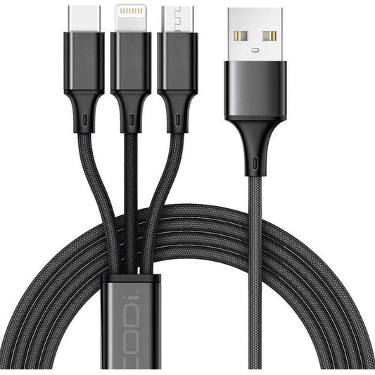 Codi 4' 3-In-1 Usb Fast Multi Charging Cable