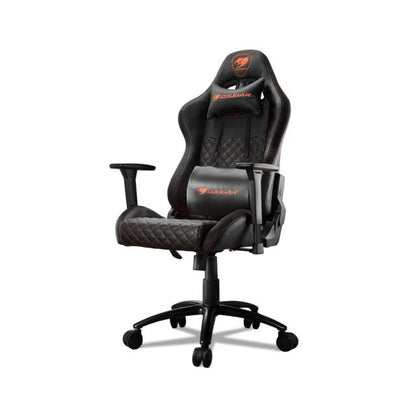 Cougar Armor Pro Black Swivelling Gaming Chair With Suede-Like Texture,Body-Embracing High Back Design,Breathable Premium Pvc Leather
