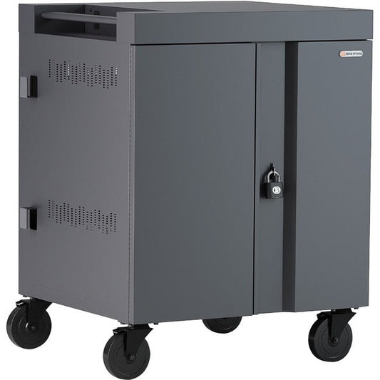 Cube Cart 36 Ac Charcoal,Ac Charge 1.24In W Slots