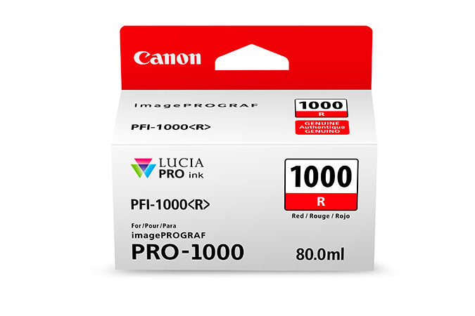 Canon Lucia Pro Pfi-1000 Original Ink Cartridge - Red