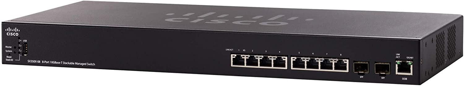 Cisco 8 Port 10Gbase-T Stackable Managed Switc L3 10G Ethernet (100/1000/10000) 1U Black