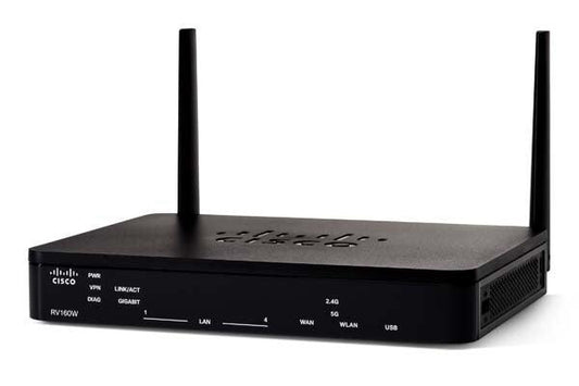 Cisco Rv160W Vpn Router Wireless Router Gigabit Ethernet Black