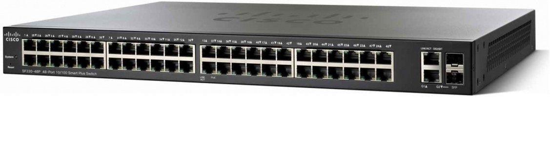 Cisco Sf220-48P-K9-Cn Network Switch Managed L2 Fast Ethernet (10/100) Power Over Ethernet (Poe) Black