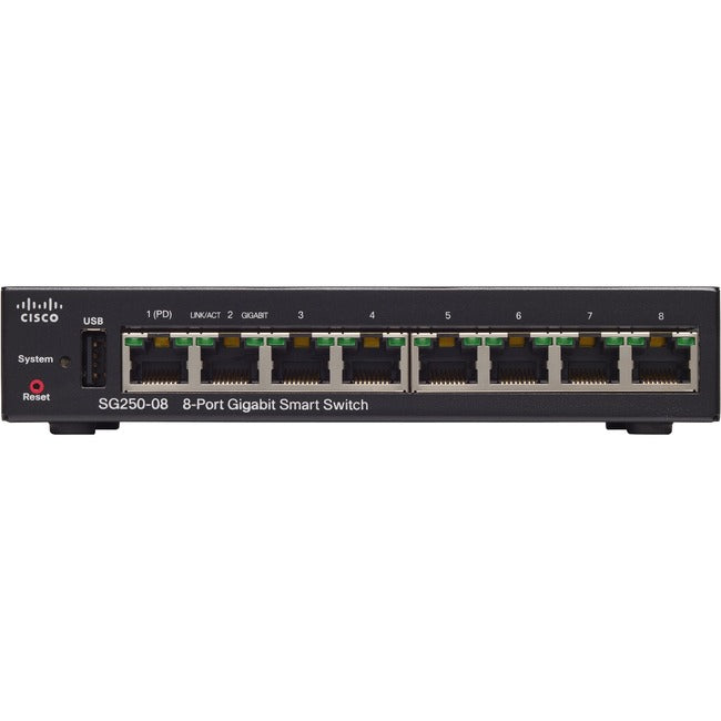 Cisco Sg250-08 8-Port Gigabit Smart Switch