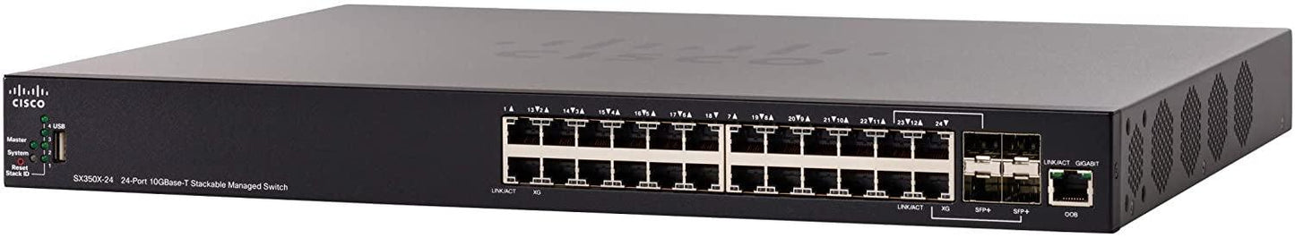 Cisco Sx350X-24 Managed L3 10G Ethernet (100/1000/10000) 1U Black