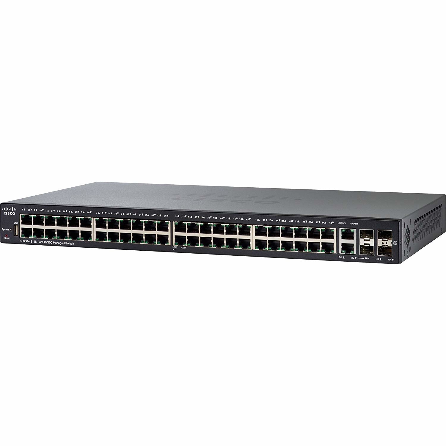 Cisco Small Business Sf350-48 Managed L2/L3 Fast Ethernet (10/100) 1U Black