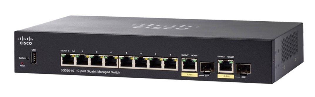 Cisco Small Business Sg350-10 Managed L2/L3 Gigabit Ethernet (10/100/1000) 1U Black