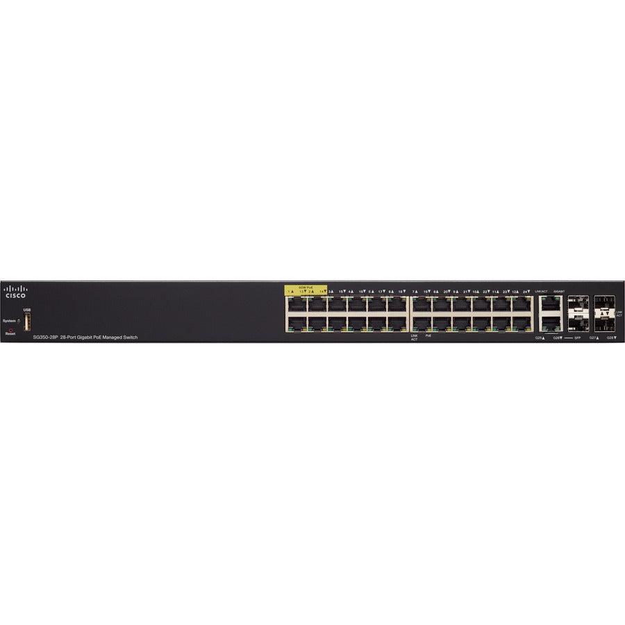 Cisco Small Business Sg350-28P Managed L2/L3 Gigabit Ethernet (10/100/1000) Power Over Ethernet (Poe) 1U Black