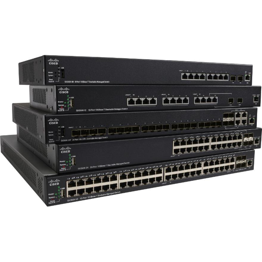 Cisco Sx350X-12-K9-Eu Network Switch Managed L2/L3 10G Ethernet (100/1000/10000) Black