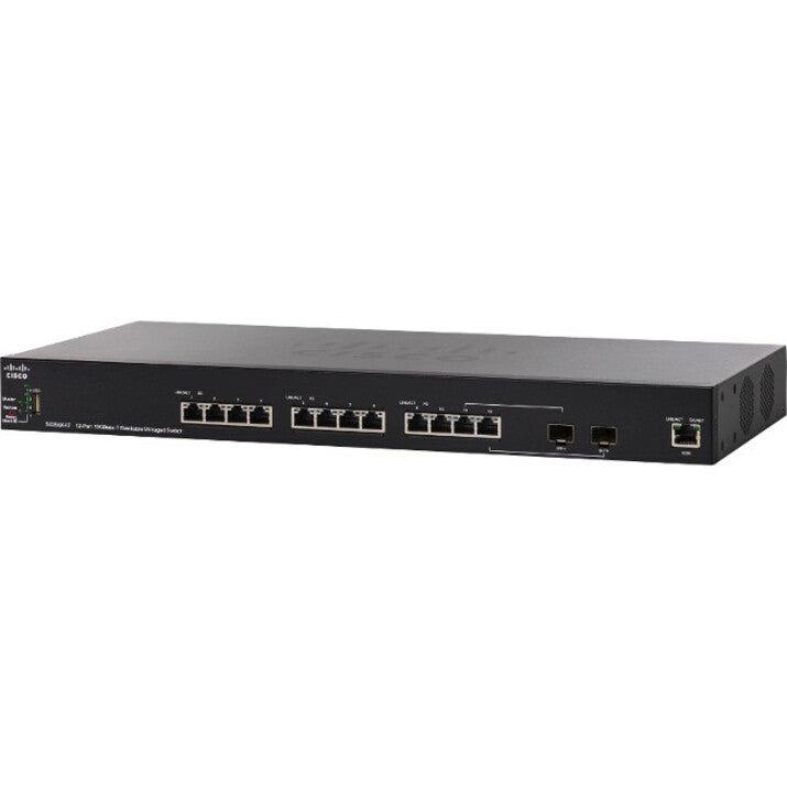 Cisco Sx350X-12 Managed L3 10G Ethernet (100/1000/10000) 1U Black