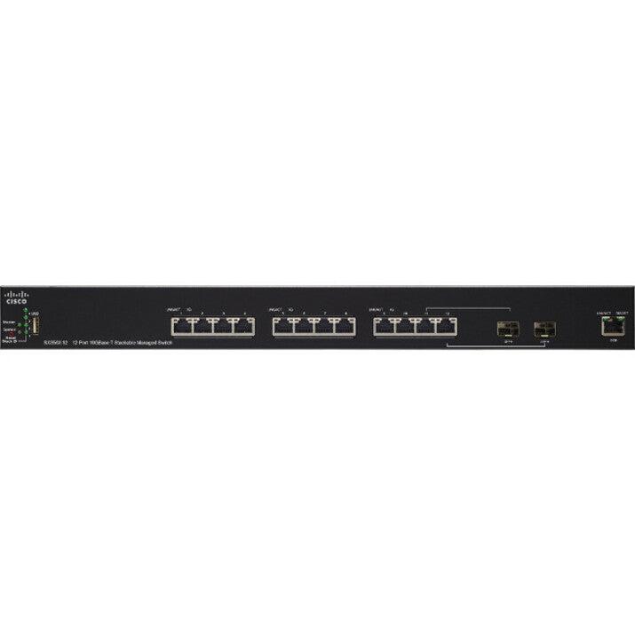 Cisco Sx350X-12 Managed L3 10G Ethernet (100/1000/10000) 1U Black