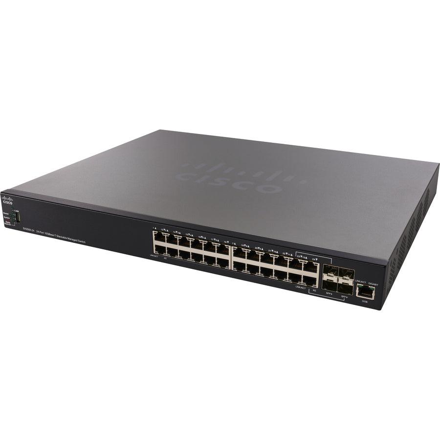 Cisco Sx350X-24-K9-Eu Network Switch Managed L2/L3 10G Ethernet (100/1000/10000) Black