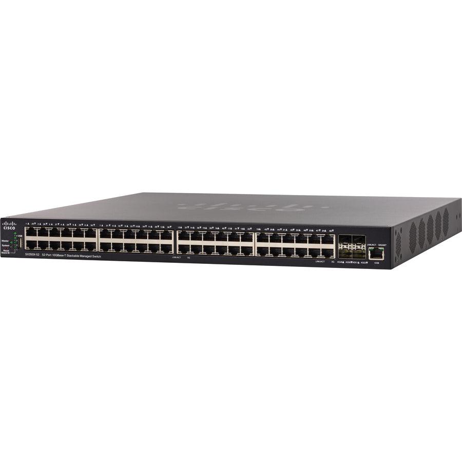 Cisco Sx350X-52-K9-Eu Network Switch Managed L2/L3 10G Ethernet (100/1000/10000) Black