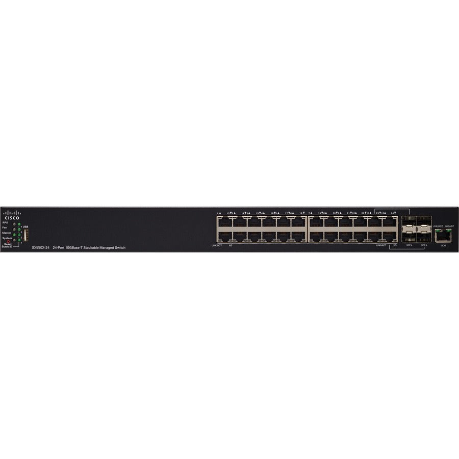 Cisco Sx550X-24F 24-Port 10G Sfp+ Stackable Managed Switch Sx550X-24F-K9-Na