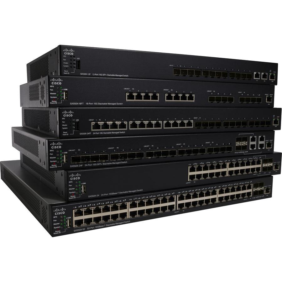 Cisco Sx550X-52-K9-Eu Network Switch Managed L3 Gigabit Ethernet (10/100/1000) Black