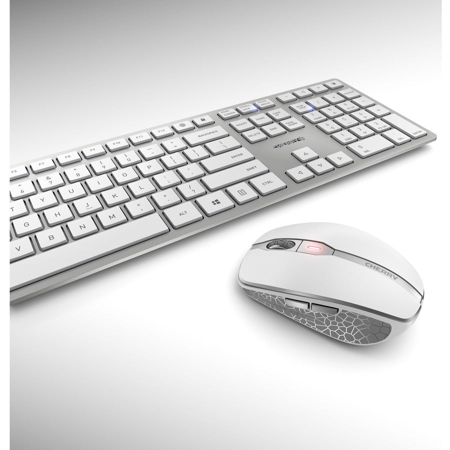 Combo 104+6Keys Wrls Keyb &,Mouse Silver/White Usb