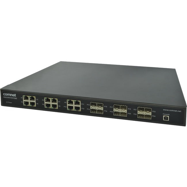 Comnet Cnge24Fx12Tx12Ms[Poe] Ethernet Switch Cnge24Fx12Tx12Ms/12