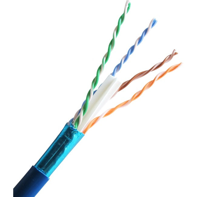 Comprehensive Cat 5E Shielded Plenum 350Mhz Solid Blue Bulk Cable 1000Ft