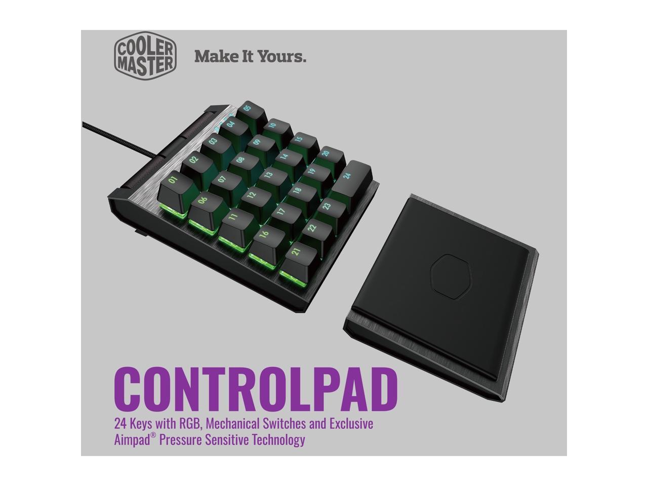 Cooler Master Cp-01-Kkgr1 Usb Wired Controlpad W/ Red Switch (Gunmetal Black)