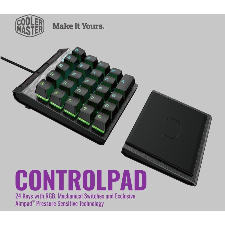 Cooler Master Cp-01-Kkgr1 Usb Wired Controlpad W/ Red Switch (Gunmetal Black)