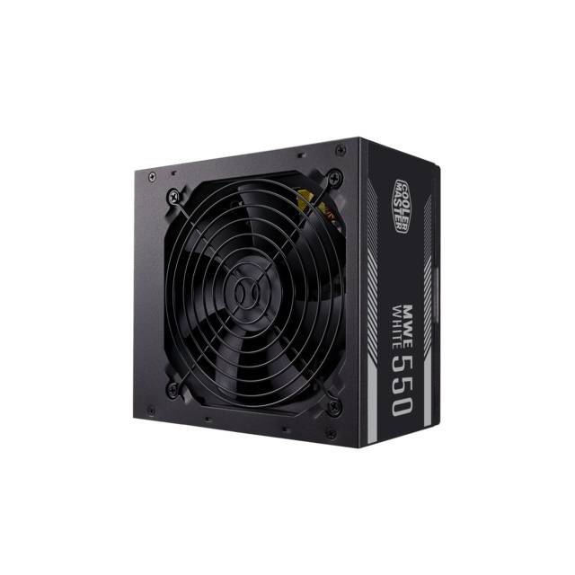 Cooler Master Mpe-5501-Acaaw-Us Mwe 550 White 550W 80+ White Psu W/ Hydro-Dynamic-Bearing Silent 120Mm Fan, Single +12V Rail, Flat Black Cables