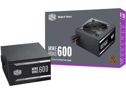 Cooler Master Mwe Bronze 600 Mpx-6001-Acaab-Us 600W 80 Plus Bronze Atx 12V V2.31 Power Supply