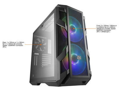 Cooler Master Mastercase H500P Mesh Argb Airflow Atx Mid-Tower