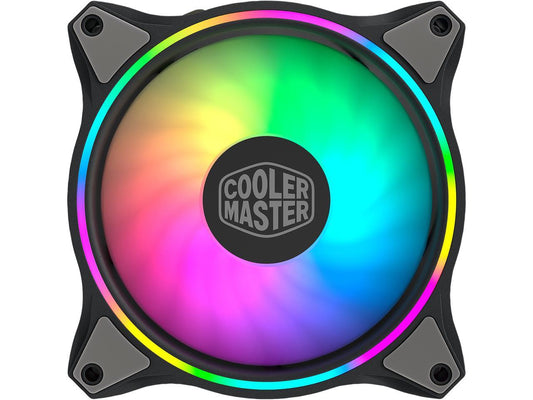 Cooler Master Masterfan Mf120 Halo Addressable Rgb 120Mm Fan With Duo-Ring Argb Led Lighting