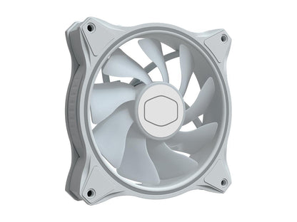 Cooler Master Masterfan Mf120 Halo (White Edition, 3 In 1 With Argb Led Controller) - Duo-Ring